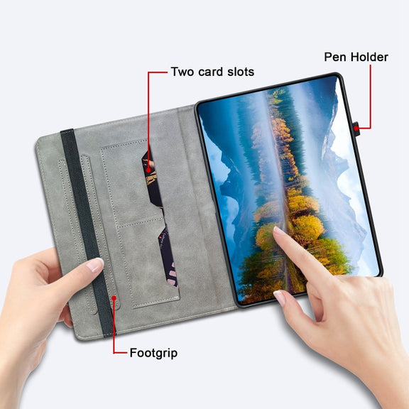 For OPPO Pad Air Crystal Texture Painted Leather Tablet Case(Cat Reflection Tiger)