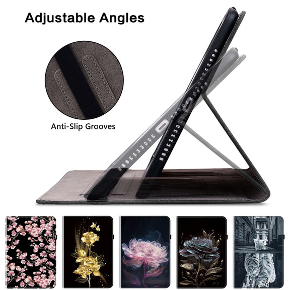 For OPPO Pad Air Crystal Texture Painted Leather Tablet Case(Cat Reflection Tiger)