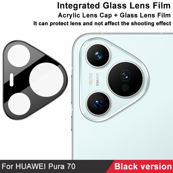For Huawei Pura 70 imak High Definition Integrated Glass Lens Film Black Version