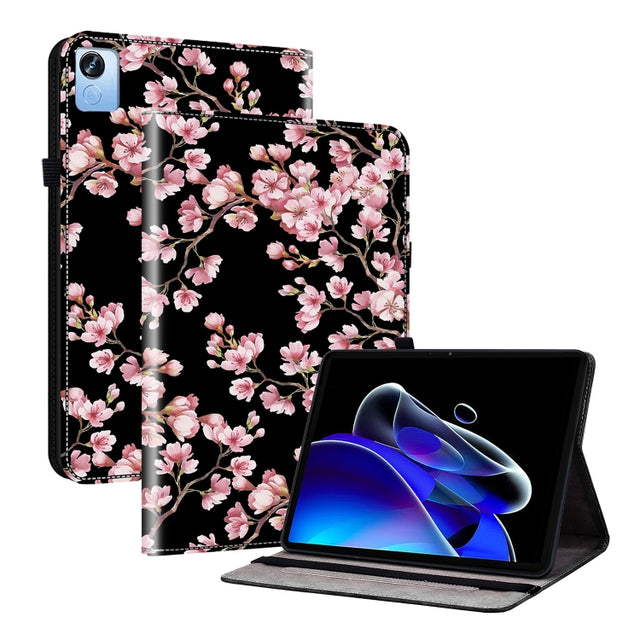 For Realme Pad X Crystal Texture Painted Leather Tablet Case(Plum Bossom)
