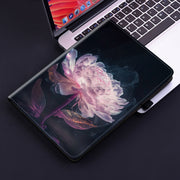 For Realme Pad X Crystal Texture Painted Leather Tablet Case(Purple Peony)