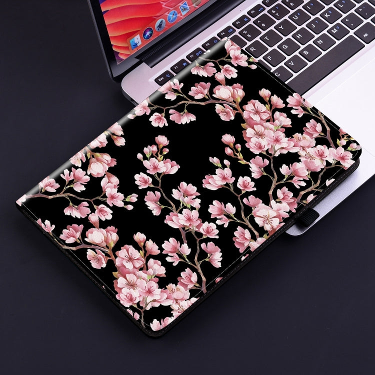 For Amazon Fire HD10 / HD10 Plus 2021 Crystal Texture Painted Leather Smart Tablet Case(Plum Bossom)