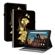 For Amazon Fire HD10 2023 Crystal Texture Painted Leather Tablet Case(Gold Butterfly Rose) - Amazon by PMC TechLife | Online Shopping South Africa | PMC TechLife | Buy Now Pay Later Mobicred
