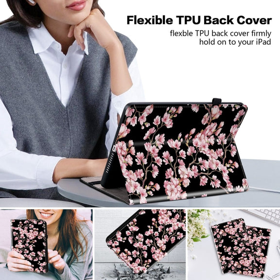 For Lenovo M10 Plus 10.3 Crystal Texture Painted Leather Tablet Case(Plum Bossom)