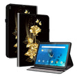For Lenovo Tab M10 X605 / M10 HD X505 Crystal Texture Painted Leather Tablet Case(Gold Butterfly Rose) - Lenovo by PMC TechLife | Online Shopping South Africa | PMC TechLife | Buy Now Pay Later Mobicred