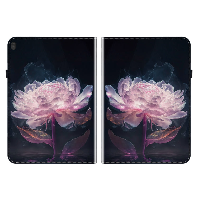For Lenovo Tab M10 X605 / M10 HD X505 Crystal Texture Painted Leather Tablet Case(Purple Peony) - Lenovo by PMC TechLife | Online Shopping South Africa | PMC TechLife | Buy Now Pay Later Mobicred