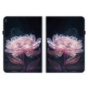 For Lenovo Tab M10 X605 / M10 HD X505 Crystal Texture Painted Leather Tablet Case(Purple Peony)