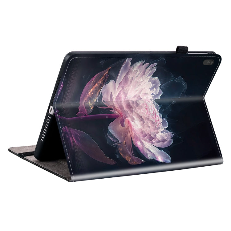 For Lenovo Tab M10 X605 / M10 HD X505 Crystal Texture Painted Leather Tablet Case(Purple Peony)