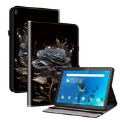 For Lenovo Tab M10 X605 / M10 HD X505 Crystal Texture Painted Leather Tablet Case(Black Rose)