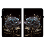 For Lenovo Tab M10 X605 / M10 HD X505 Crystal Texture Painted Leather Tablet Case(Black Rose)
