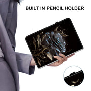 For Lenovo Tab M10 X605 / M10 HD X505 Crystal Texture Painted Leather Tablet Case(Black Rose)