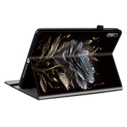 For Lenovo Tab M10 5G 2023 Crystal Texture Painted Leather Tablet Case(Black Rose)