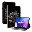 For Lenovo Tab M10 10.1 3rd Gen Crystal Texture Painted Leather Tablet Case(Black Rose) - Lenovo by PMC TechLife | Online Shopping South Africa | PMC TechLife | Buy Now Pay Later Mobicred