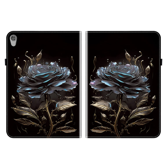 For Lenovo Tab M10 HD Gen2 Crystal Texture Painted Leather Tablet Case(Black Rose)
