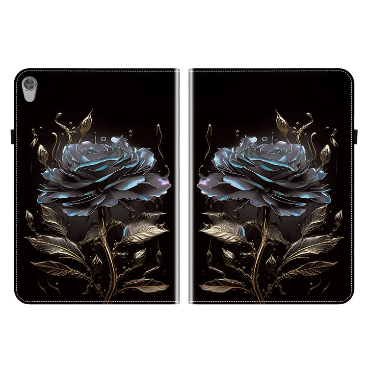For Lenovo Tab M10 HD Gen2 Crystal Texture Painted Leather Tablet Case(Black Rose)