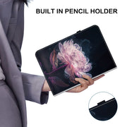 For Lenovo Tab M10 Plus HD 10.6 3rd Gen Crystal Texture Painted Leather Tablet Case(Purple Peony)