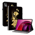 For Lenovo Tab M11/ Xiaoxin Pad 11 2024 Crystal Texture Painted Leather Tablet Case(Gold Butterfly Rose) - Lenovo by PMC TechLife | Online Shopping South Africa | PMC TechLife | Buy Now Pay Later Mobicred