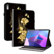 For Lenovo Tab P11 Gen 2 11.5 Crystal Texture Painted Leather Tablet Case(Gold Butterfly Rose) - Lenovo by PMC TechLife | Online Shopping South Africa | PMC TechLife | Buy Now Pay Later Mobicred
