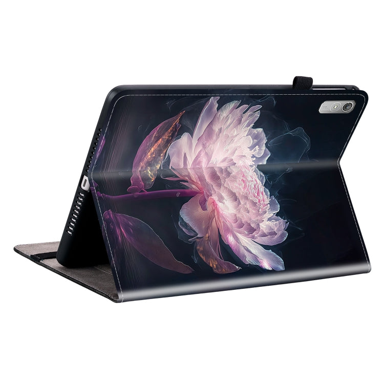 For Lenovo Tab P11 Gen 2 11.5 Crystal Texture Painted Leather Tablet Case(Purple Peony) - Lenovo by PMC TechLife | Online Shopping South Africa | PMC TechLife | Buy Now Pay Later Mobicred