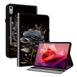 For Lenovo Tab P12 12.7 Crystal Texture Painted Leather Tablet Case(Black Rose) - Lenovo by PMC TechLife | Online Shopping South Africa | PMC TechLife | Buy Now Pay Later Mobicred