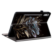 For Lenovo Tab P12 12.7 Crystal Texture Painted Leather Tablet Case(Black Rose)