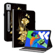 For Lenovo Tab P12 12.7 2025 Crystal Texture Painted Leather Tablet Case(Gold Butterfly Rose) - Lenovo by PMC TechLife | Online Shopping South Africa | PMC TechLife | Buy Now Pay Later Mobicred