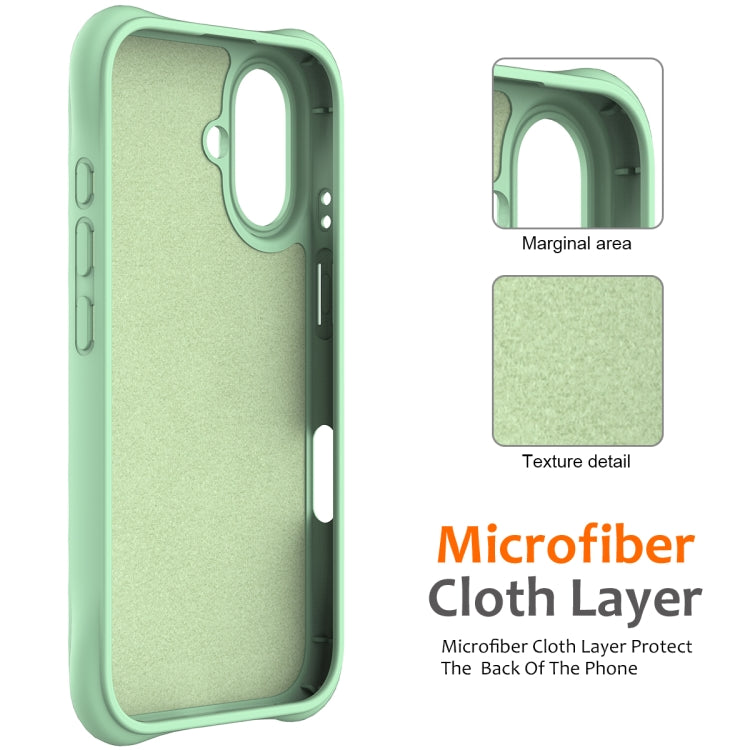 For iPhone 16 Plus Wave Texture MagSafe Magnetic Liquid Silicone Phone Case(Green)