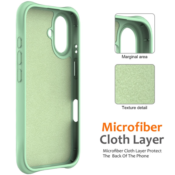 For iPhone 16 Wave Texture MagSafe Magnetic Liquid Silicone Phone Case(Green)