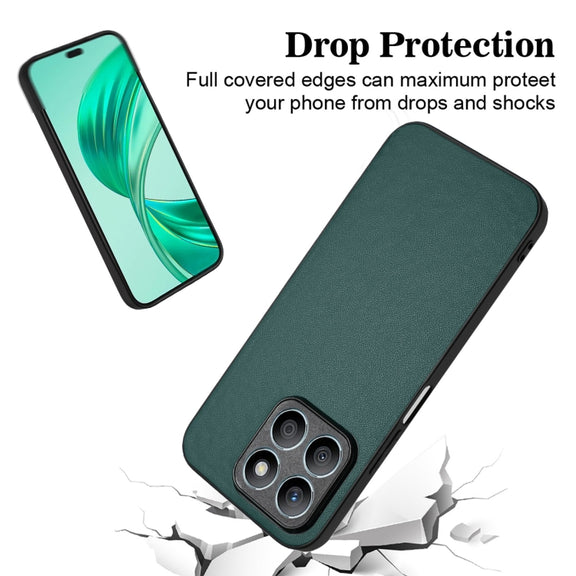 For Honor X8b 4G Global R20 Leather Pattern Phone Single Case(Green)