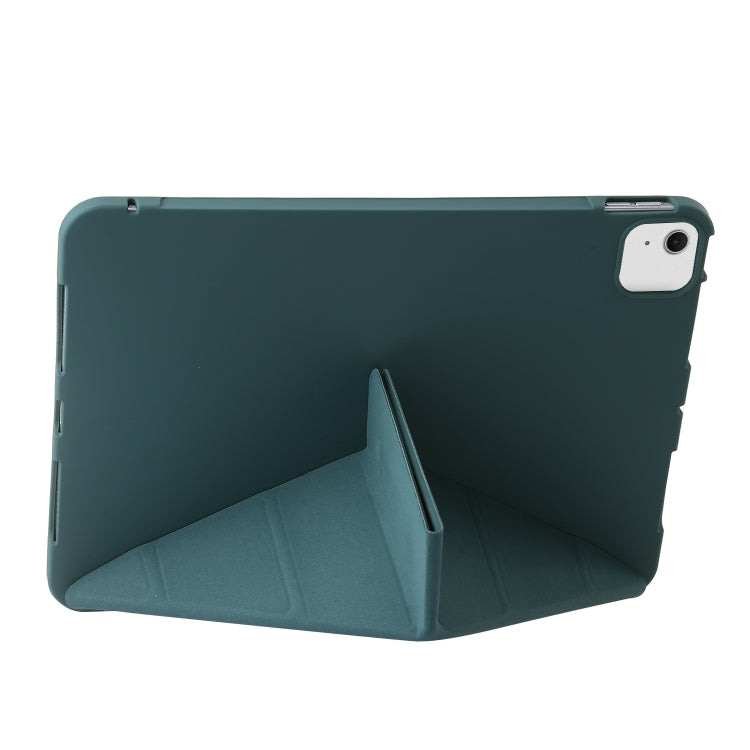 For iPad Air 11 2024 TPU Deformation Flip Leather Tablet Case with Holder(Dark Green) - iPad Air 11 2024 Cases by PMC TechLife | Online Shopping South Africa | PMC TechLife | Buy Now Pay Later Mobicred