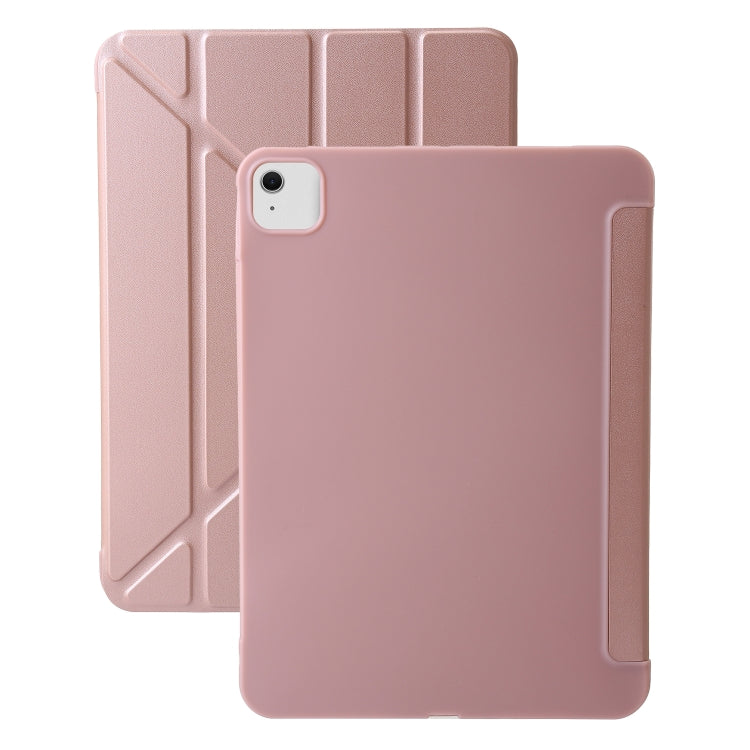 For iPad Air 11 2025 / 2024 TPU Deformation Flip Leather Tablet Case with Holder(Rose Gold) - free shipping - PMC TechLife - Order now!
