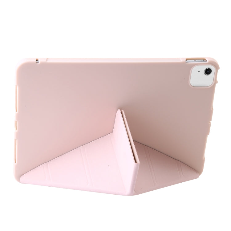 For iPad Air 11 2024 TPU Deformation Flip Leather Tablet Case with Holder(Light Pink) - iPad Air 11 2024 Cases by PMC TechLife | Online Shopping South Africa | PMC TechLife | Buy Now Pay Later Mobicred