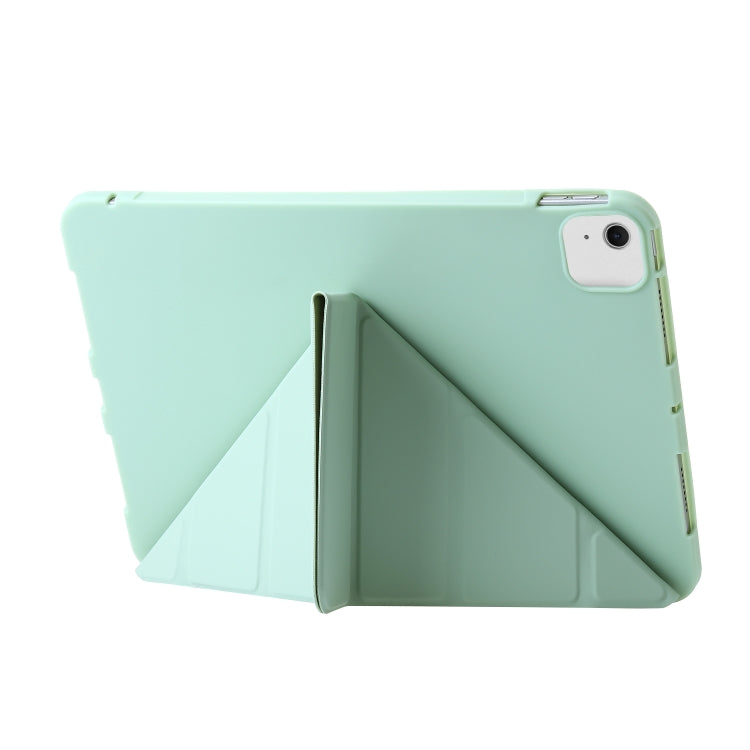 For iPad Air 11 2025 / 2024 TPU Deformation Flip Leather Tablet Case with Holder(Mint Green) - free shipping - PMC TechLife - Order now!