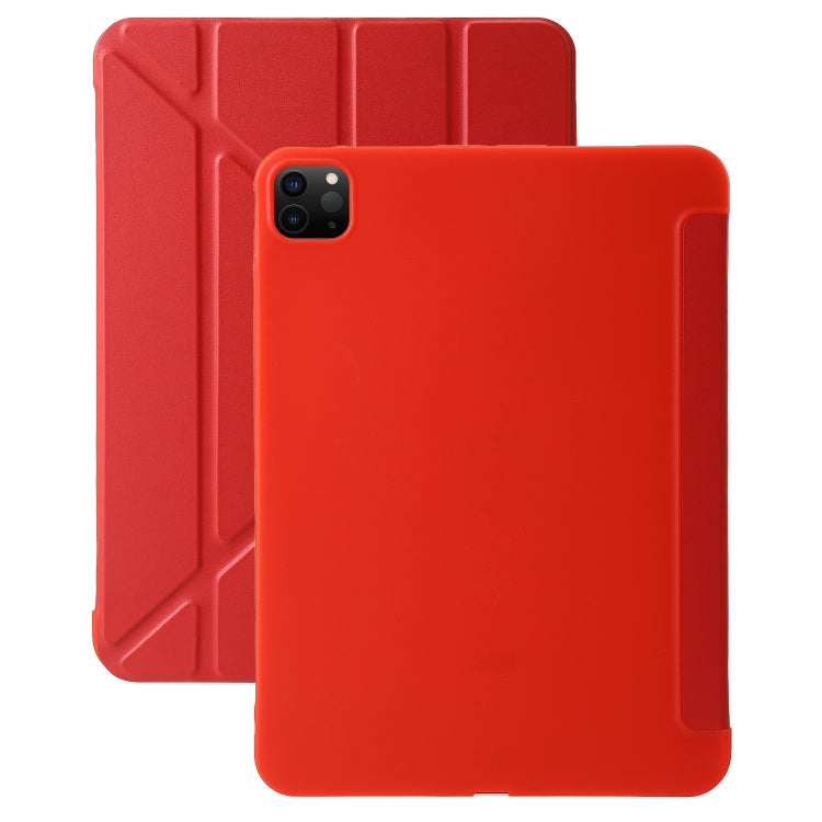 For iPad Pro 11 2024 TPU Deformation Flip Leather Tablet Case with Holder(Red) - iPad Pro 11 2024 Cases by PMC TechLife | Online Shopping South Africa | PMC TechLife | Buy Now Pay Later Mobicred