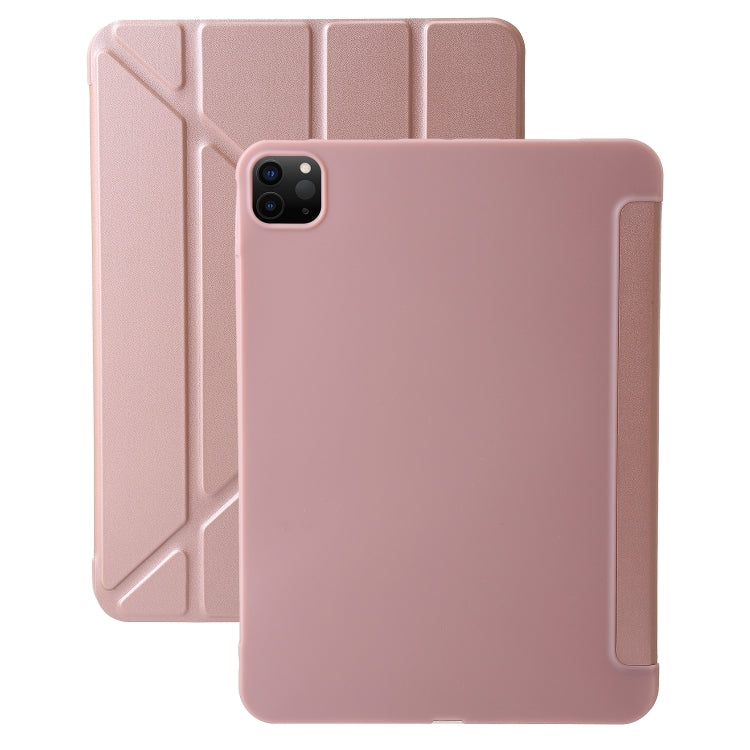 For iPad Pro 11 2024 TPU Deformation Flip Leather Tablet Case with Holder(Rose Gold) - iPad Pro 11 2024 Cases by PMC TechLife | Online Shopping South Africa | PMC TechLife | Buy Now Pay Later Mobicred