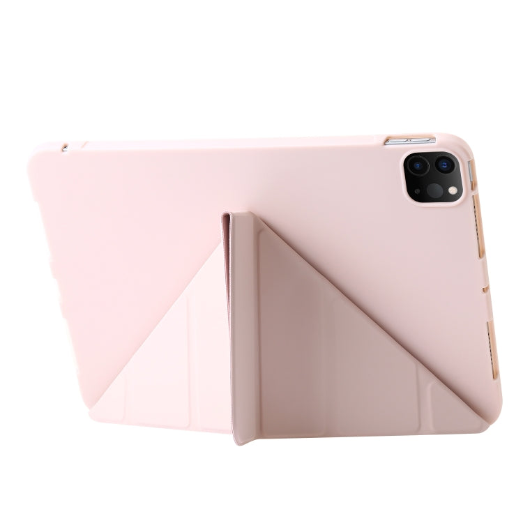 For iPad Pro 11 2024 TPU Deformation Flip Leather Tablet Case with Holder(Light Pink) - iPad Pro 11 2024 Cases by PMC TechLife | Online Shopping South Africa | PMC TechLife | Buy Now Pay Later Mobicred