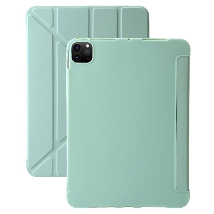 For iPad Pro 11 2024 TPU Deformation Flip Leather Tablet Case with Holder(Mint Green) - iPad Pro 11 2024 Cases by PMC TechLife | Online Shopping South Africa | PMC TechLife | Buy Now Pay Later Mobicred