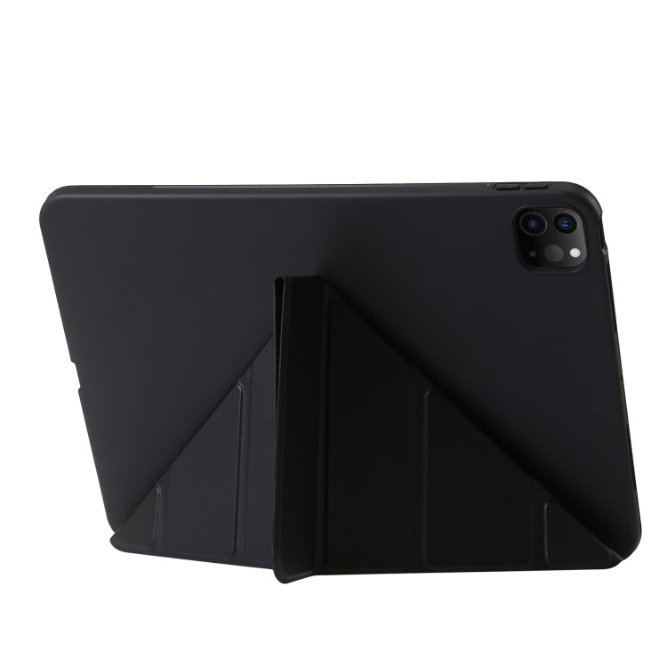 For iPad Pro 13 2024 TPU Deformation Flip Leather Tablet Case with Holder(Black) - iPad Pro 13 2024 Cases by PMC TechLife | Online Shopping South Africa | PMC TechLife | Buy Now Pay Later Mobicred