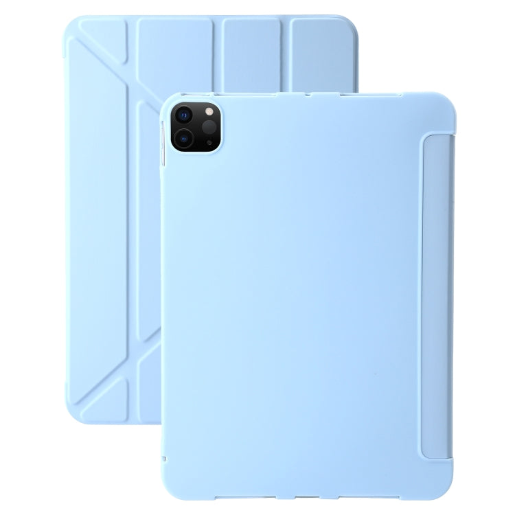 For iPad Pro 13 2024 TPU Deformation Flip Leather Tablet Case with Holder(Sky Blue) - iPad Pro 13 2024 Cases by PMC TechLife | Online Shopping South Africa | PMC TechLife | Buy Now Pay Later Mobicred