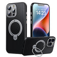 For iPhone 16 Pro Max Double Ring MagSafe Holder Carbon Fiber Phone Case(Silver) - iPhone 16 Pro Max Cases by PMC TechLife | Online Shopping South Africa | PMC TechLife | Buy Now Pay Later Mobicred
