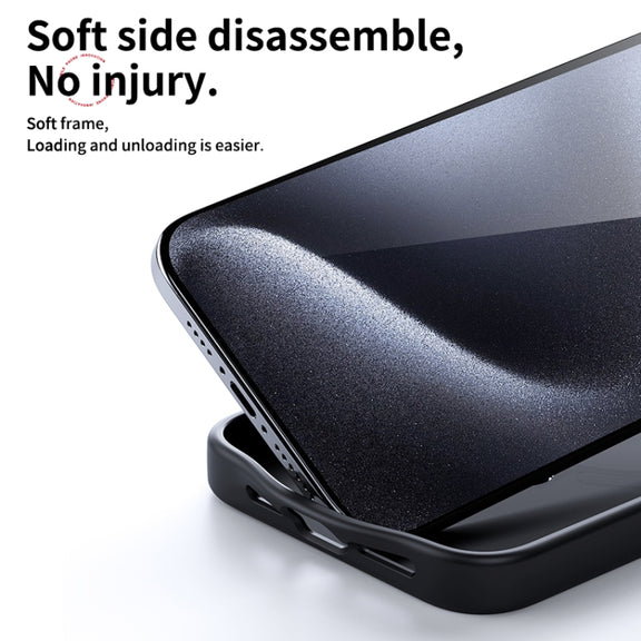 For iPhone 16 Pro Double Ring MagSafe Holder Carbon Fiber Phone Case(Black)