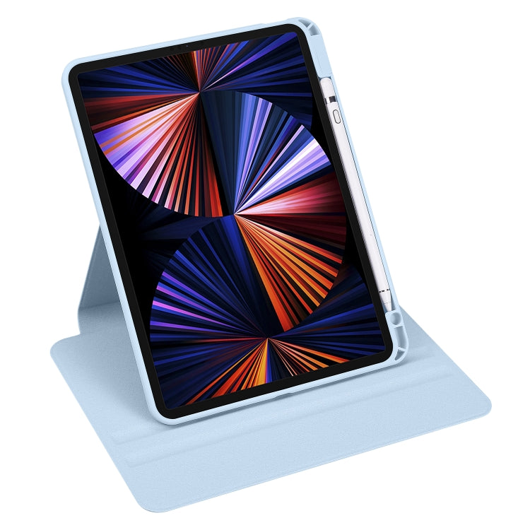 For iPad Air 11 2024 Acrylic 360 Degree Rotation Holder Leather Tablet Case(Ice Blue) - iPad Air 11 2024 Cases by PMC TechLife | Online Shopping South Africa | PMC TechLife | Buy Now Pay Later Mobicred