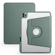 For iPad Air 11 2025 / 2024 Acrylic 360 Degree Rotation Holder Leather Tablet Case(Pine Green) - More iPad Cases by PMC TechLife | Online Shopping South Africa | PMC TechLife | Buy Now Pay Later Mobicred