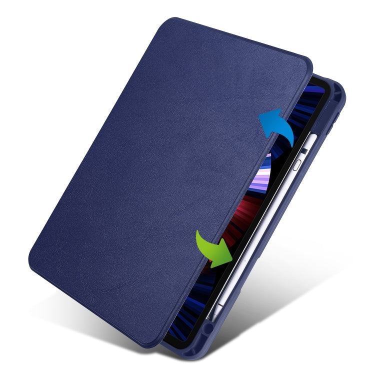 For iPad Air 13 2025 / 2024 Acrylic 360 Degree Rotation Holder Leather Tablet Case(Dark Blue) - free shipping - PMC TechLife - Order now!