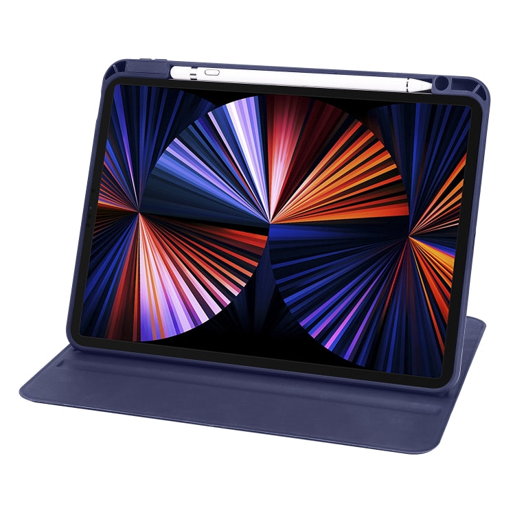 For iPad Air 13 2025 / 2024 Acrylic 360 Degree Rotation Holder Leather Tablet Case(Dark Blue) - free shipping - PMC TechLife - Order now!