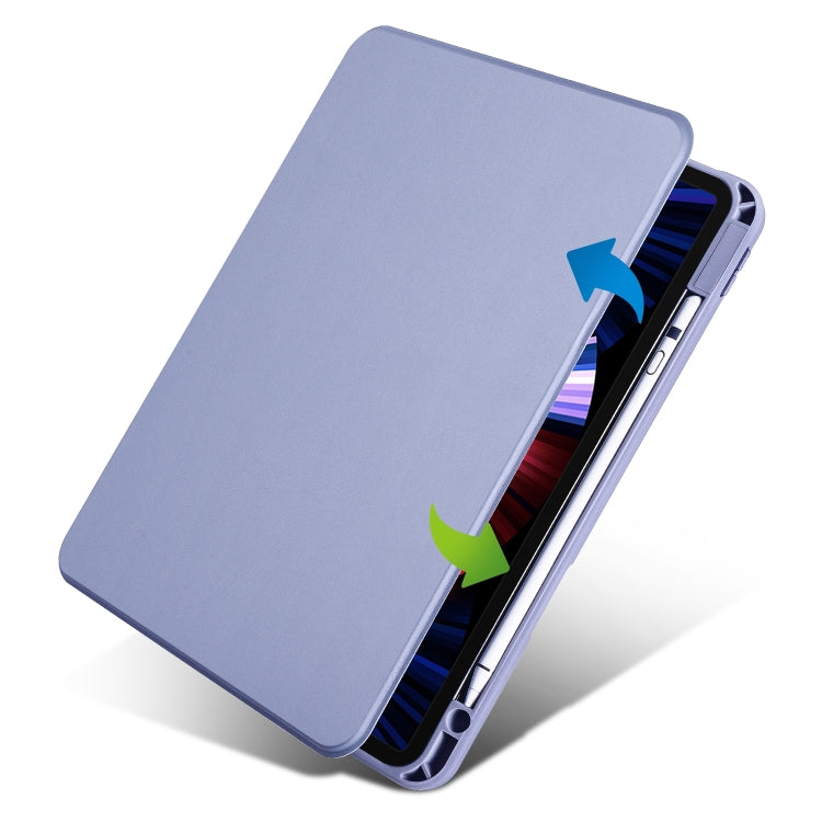 For iPad Air 13 2025 / 2024 Acrylic 360 Degree Rotation Holder Leather Tablet Case(Lavender Purple) - More iPad Cases by PMC TechLife | Online Shopping South Africa | PMC TechLife | Buy Now Pay Later Mobicred