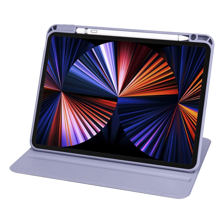 For iPad Air 13 2025 / 2024 Acrylic 360 Degree Rotation Holder Leather Tablet Case(Lavender Purple) - More iPad Cases by PMC TechLife | Online Shopping South Africa | PMC TechLife | Buy Now Pay Later Mobicred