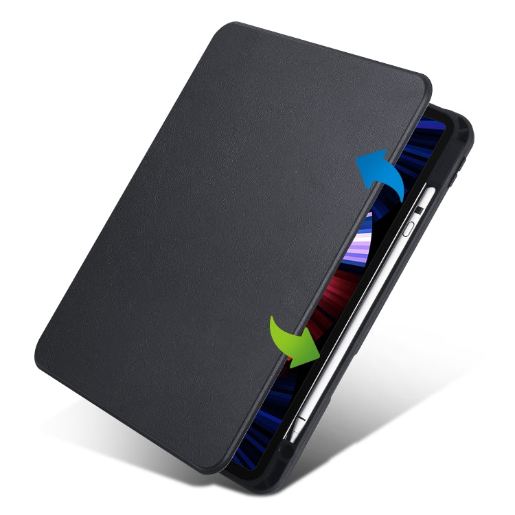For iPad Pro 11 2024 Acrylic 360 Degree Rotation Holder Leather Tablet Case(Black) - iPad Pro 11 2024 Cases by PMC TechLife | Online Shopping South Africa | PMC TechLife | Buy Now Pay Later Mobicred