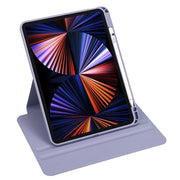 For iPad Pro 11 2024 Acrylic 360 Degree Rotation Holder Leather Tablet Case(Lavender Purple)