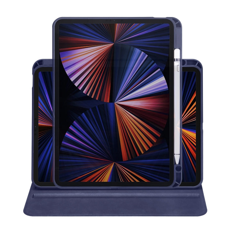 For iPad Pro 13 2024 Acrylic 360 Degree Rotation Holder Leather Tablet Case(Dark Blue) - iPad Pro 13 2024 Cases by PMC TechLife | Online Shopping South Africa | PMC TechLife | Buy Now Pay Later Mobicred